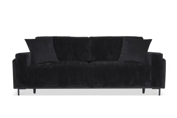 Sofa Arosa sztruks velvet miękka czarna