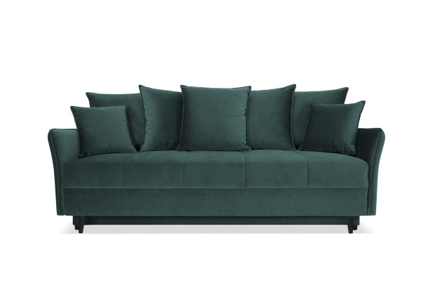 Sofa Tiano rozkładana zielona velvet