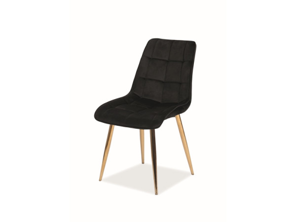 Krzesło Madera czarne złote nogi